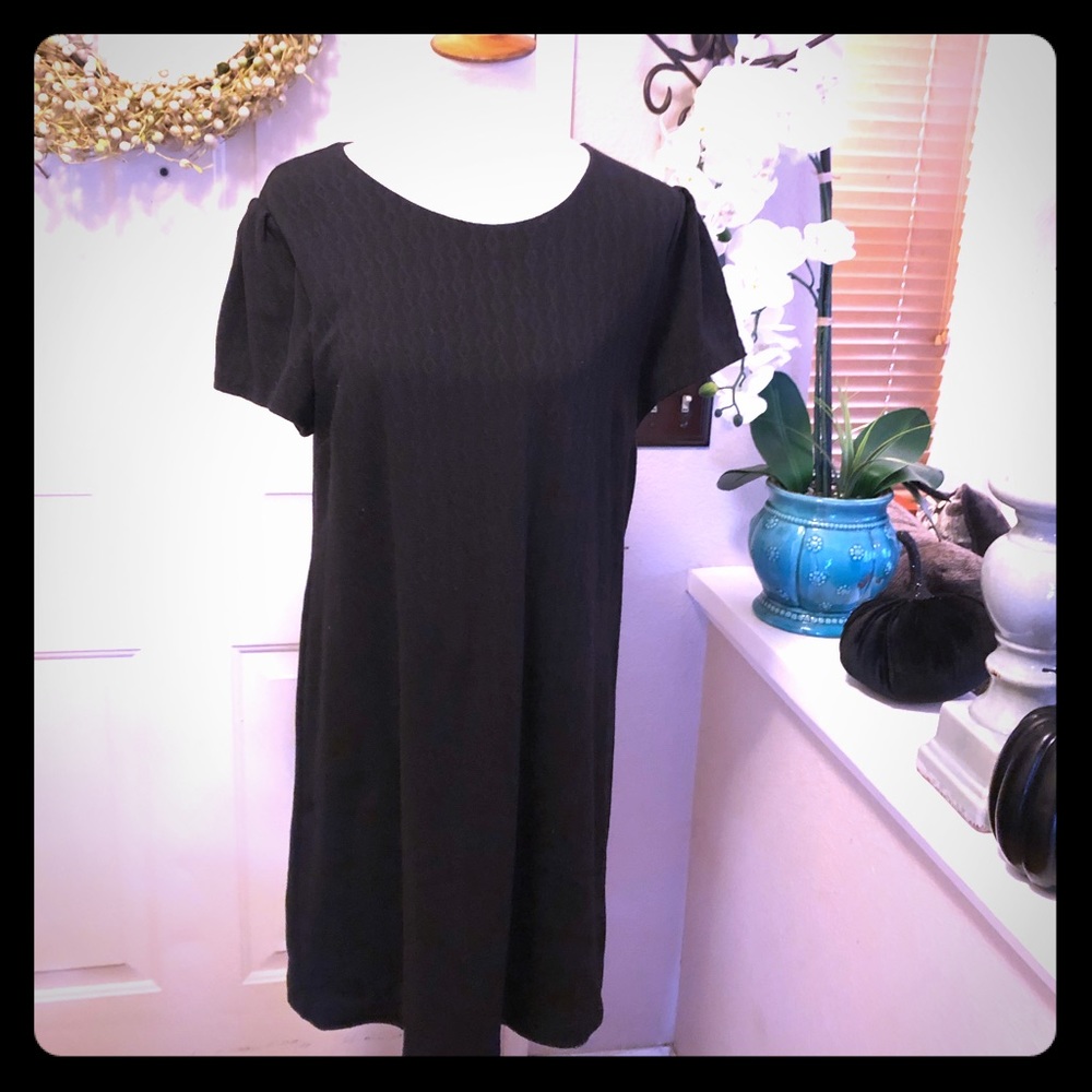 Anthropologie Black Maeve Knit Ribbed Midi Dress